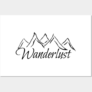 Wanderlust Mountain Range Posters and Art